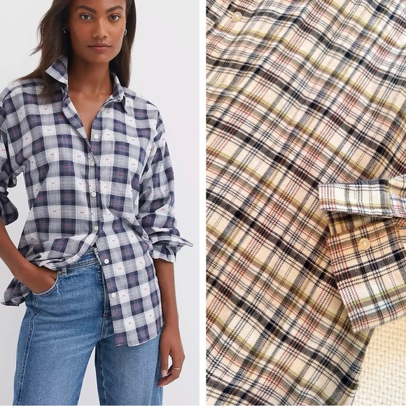 LOFT Tops - LOFT Plaid Button-Down Shirt